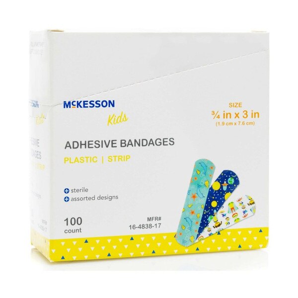 McKesson Kids™ Kid Design (Assorted Prints) Adhesive Strip, 3/4 x 3 ...