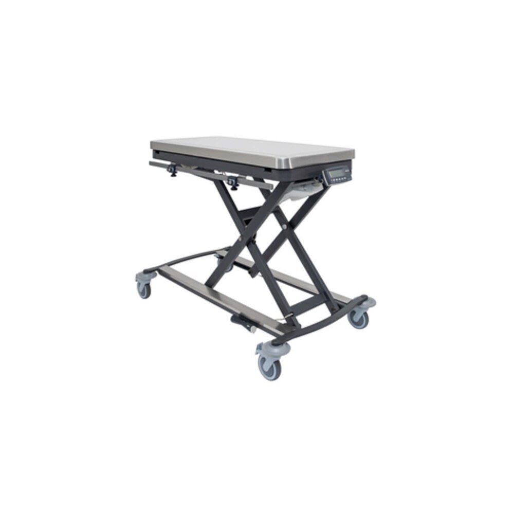 Stainless Steel Mobile Animal Lift Table with Scale, Lifts up to