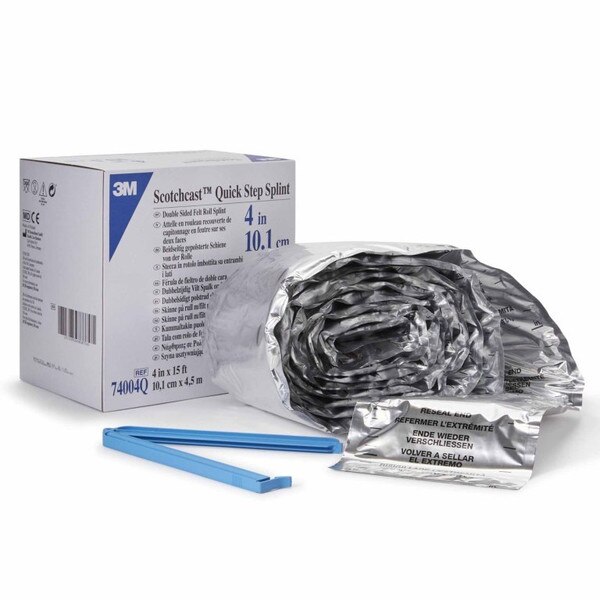 Padded Splint Roll 3m™ Scotchcast™ Quick Step Double Sided Felt 4 Inch 