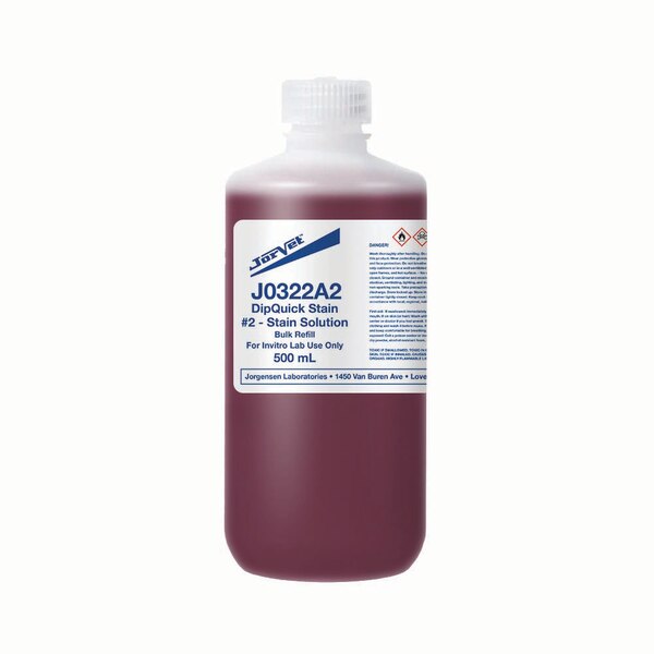 Jorvet Dip Quick Stain #2, Eosin Only, 500ml, J0322A2 | Med-Vet