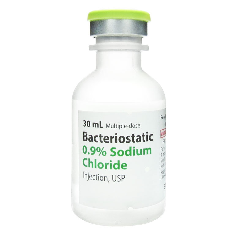 0.9% Bacteriostatic Sodium Chloride Injection 30ml vial, Bacteriostatic