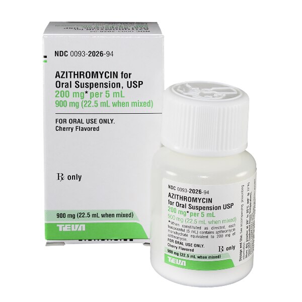 Azithromycin Suspension, 200mg/5mL, 22.5mL | Med-Vet International
