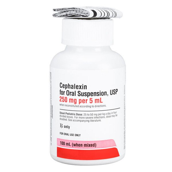 Cephalexin Oral Suspension, 250mg/5ml, 100ml, Mix Berry Flavor, Generic ...