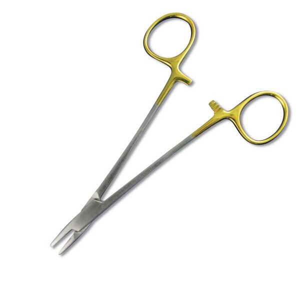 Mayo-Hegar Needle Holder, 5-in, Tungsten Carbide, Serrated Jaws, Von ...