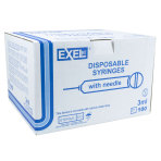 Exel Syringe & Needle, 3mL, Luer Lock, 25G X 1