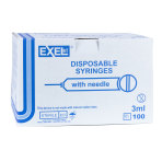 Exel Syringe & Needle, 3mL, Luer Lock, 23G X 1-1/2