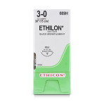 Ethicon Ethilon Nylon Suture, Size 3-0, FS-1, 30