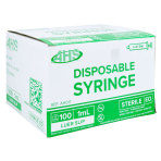 AHS Syringes, 1mL Luer Slip, 100/Box, AH01T