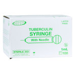 AHS Tuberculin Syringes & Needles, 1mL, 25 x 5/8 in. L/S, 100/box, AH01T2516