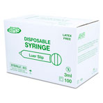 AHS Syringes, 3mL Luer Slip, 100/Box, AH03S