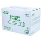 AHS Syringes, 10mL Luer Lock, 100/Box, AH10L