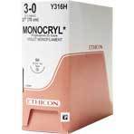 Ethicon Monocryl Suture, Size 3-0, SH, 27